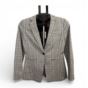NWT Banana Republic Size 0 Black/White Houndstooth Classic Fit